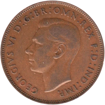 Preview 1 penny, 1947 obverse
