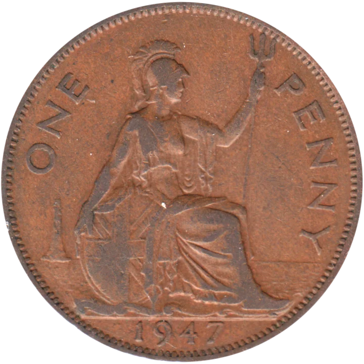 1 penny, 1947 Reverse