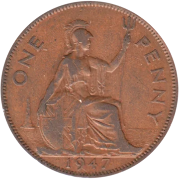 Preview 1 penny, 1947 reverse
