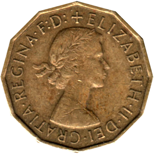 3 pence, 1966 Obverse