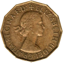 Preview 3 pence, 1966 obverse