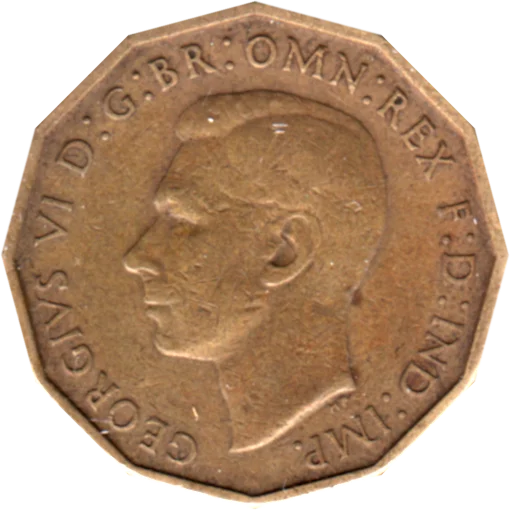 3 pence, 1941 Obverse