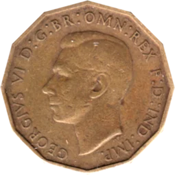 Preview 3 pence, 1941 obverse