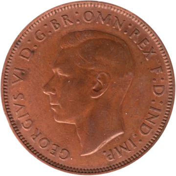 Preview 1 penny, 1948 obverse
