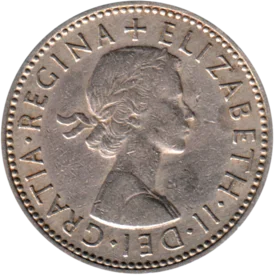 Preview 1 shilling, 1958 obverse