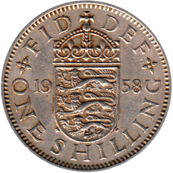 1 shilling, 1958 Reverse