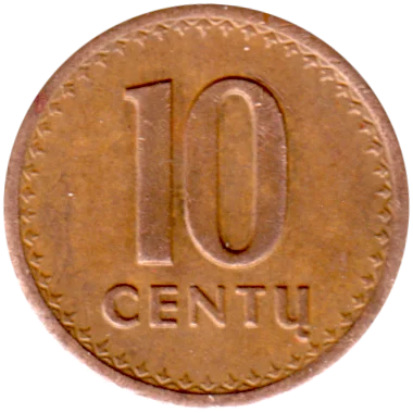 Preview 10 centas, 1991 reverse