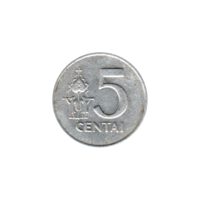 Preview 5 centas, 1991 reverse