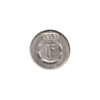 Preview 1 Franc, 1976 reverse