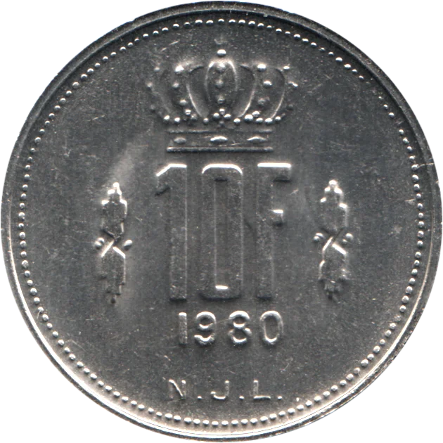 10 Francs, 1980 Reverse