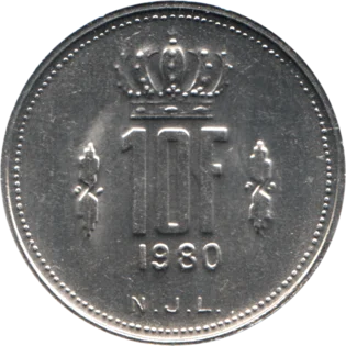 Preview 10 Francs, 1980 reverse