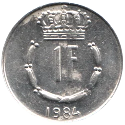 Preview 1 Franc, 1984 reverse