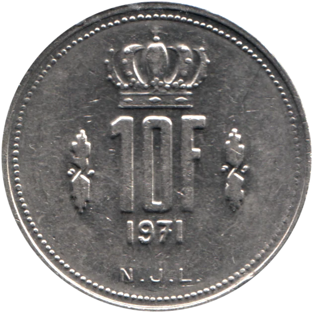 10 Francs, 1971 Reverse