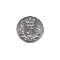 Preview 5 Francs, 1981 reverse