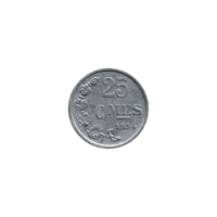 Preview 25 centimes, 1954 reverse