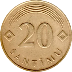 Preview 20 santimi, 2009 reverse