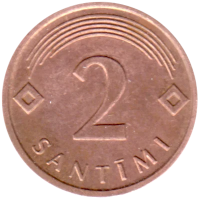 2 santimi, 2009 Reverse