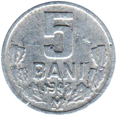 5 bani, 1993 Reverse