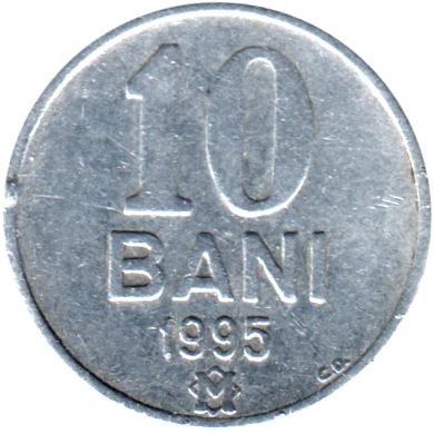 10 bani, 1995 Reverse