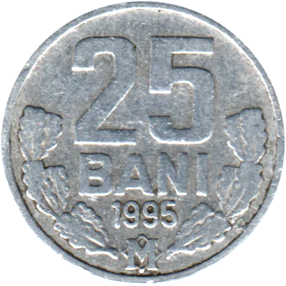 25 bani, 1995 Reverse