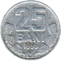 Preview 25 bani, 1995 reverse