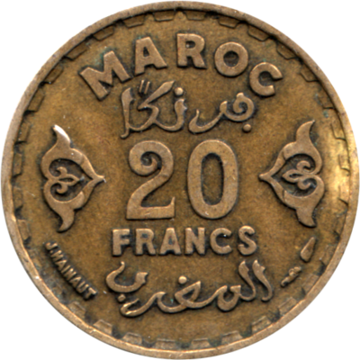 20 Francs, 1371 (1952) Reverse