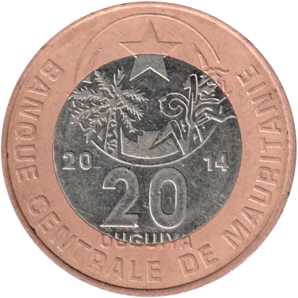 20 Ouguiya, ١٤٣٥ (2014) Reverse