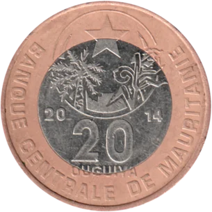 Preview 20 Ouguiya, ١٤٣٥ (2014) reverse