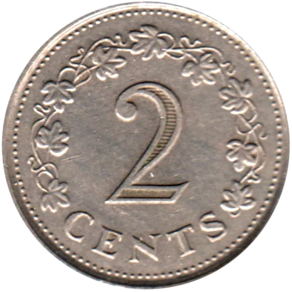 2 cents, 1972 Reverse