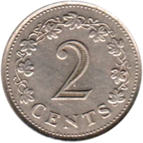 Preview 2 cents, 1972 reverse