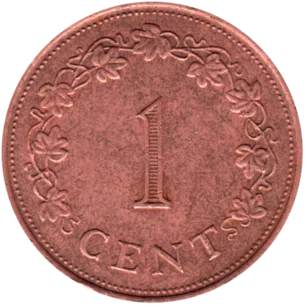 Preview 1 cent, 1975 reverse