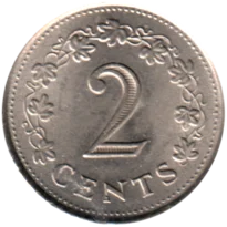 Preview 2 cents, 1977 reverse