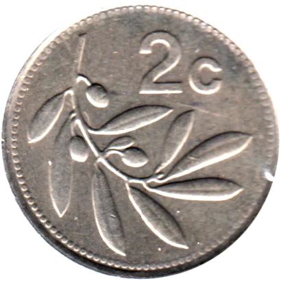 2 cents, 1991 Reverse