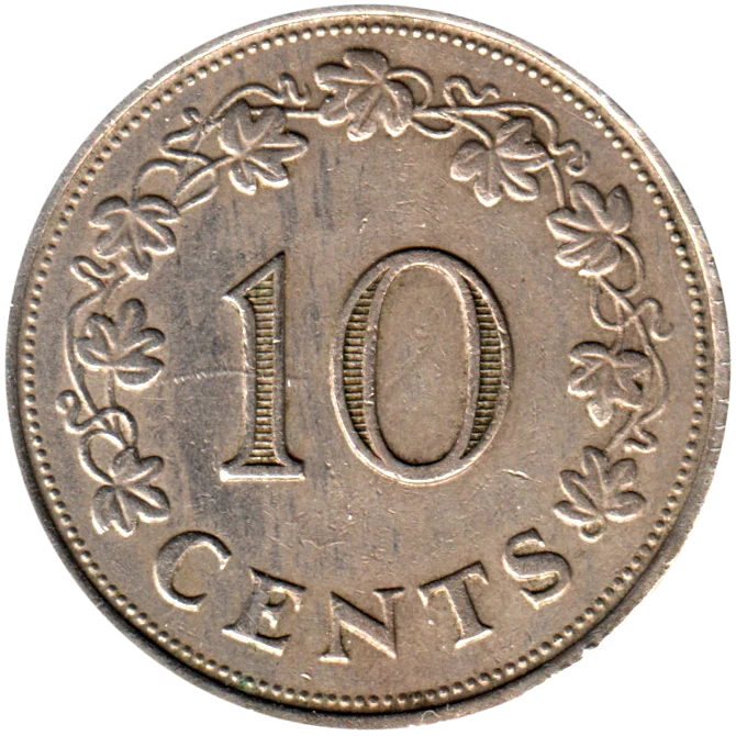 10 cents, 1972 Reverse