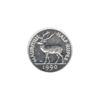 Preview ½ Rupee, 1990 reverse