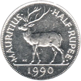 Preview ½ Rupee, 1990 reverse