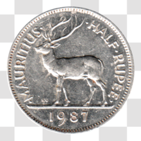 Preview ½ Rupee, 1987 reverse