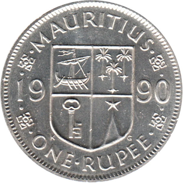 1 Rupee, 1990 Reverse