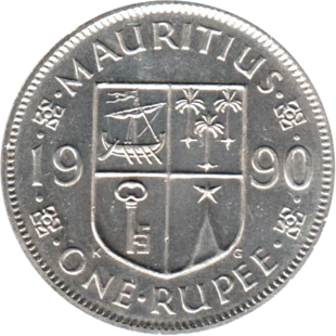 Preview 1 Rupee, 1990 reverse