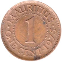 Preview 1 сent, 1975 reverse