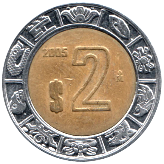 2 Pesos, 2005 Reverse