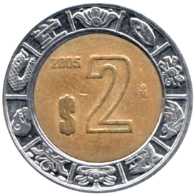 Preview 2 Pesos, 2005 reverse