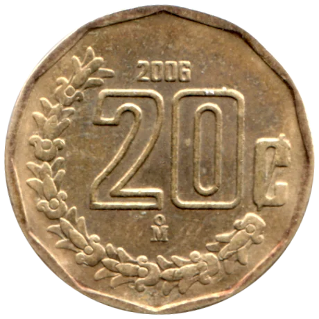 20 centavos, 2006 Reverse