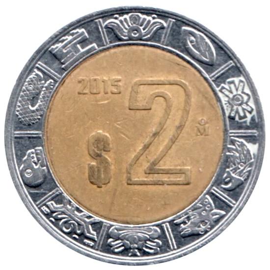 2 Pesos, 2015 Reverse