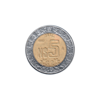 Preview 5 Pesos, 1992 reverse