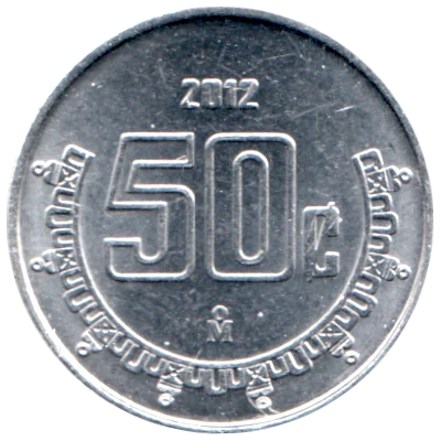 50 centavos, 2012 Reverse