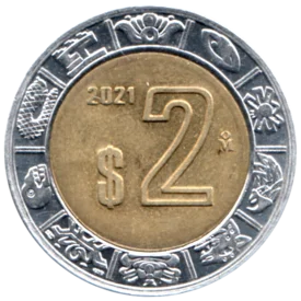 Preview 2 Pesos, 2021 reverse