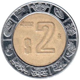 Preview 2 Pesos, 2002 reverse