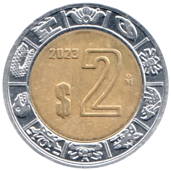 2 Pesos, 2023 Reverse