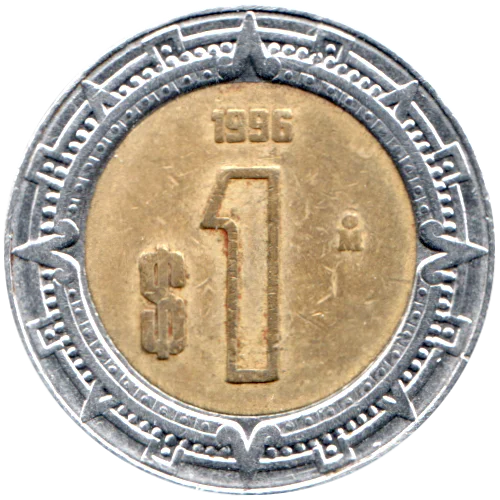 1 Peso, 1996 Reverse